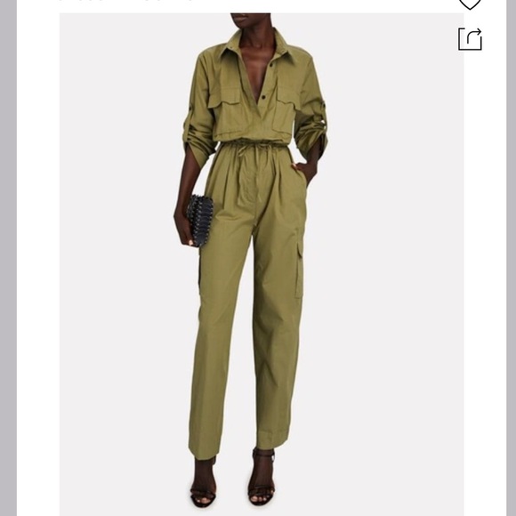 S/W/F Utility Poplin Tie-waist Jumpsuit - Picture 2 of 9